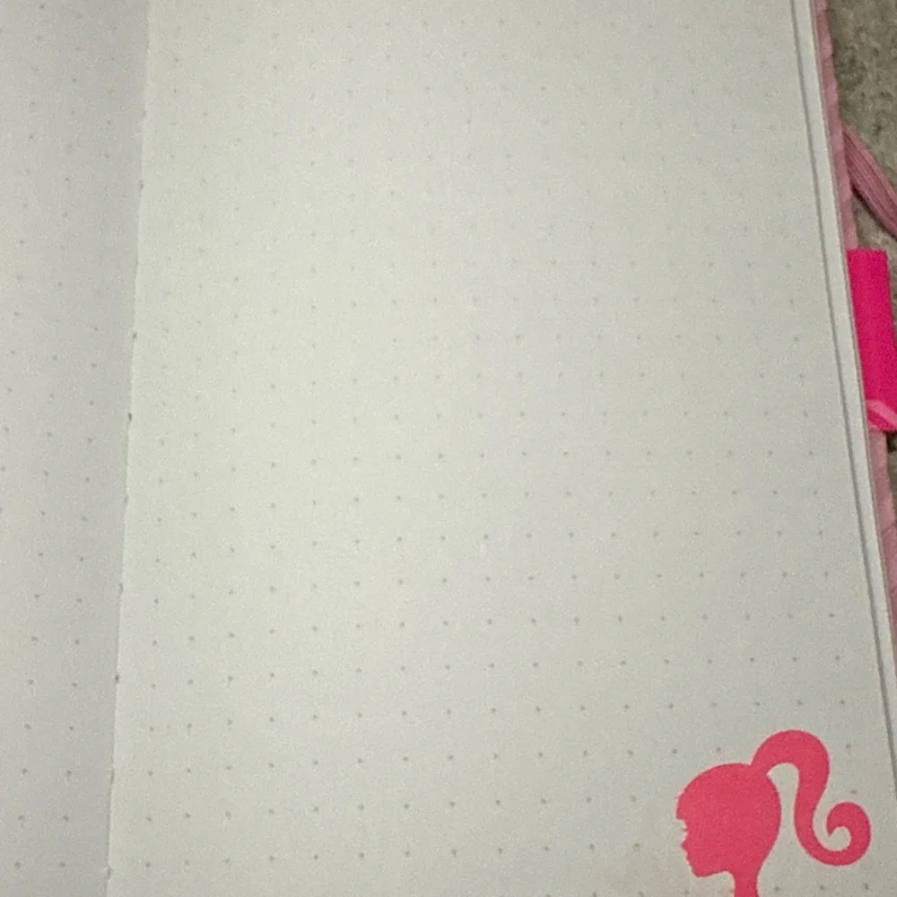 Barbie Pink Chevron Vegan Leather Notebook - Picture 4 of 5